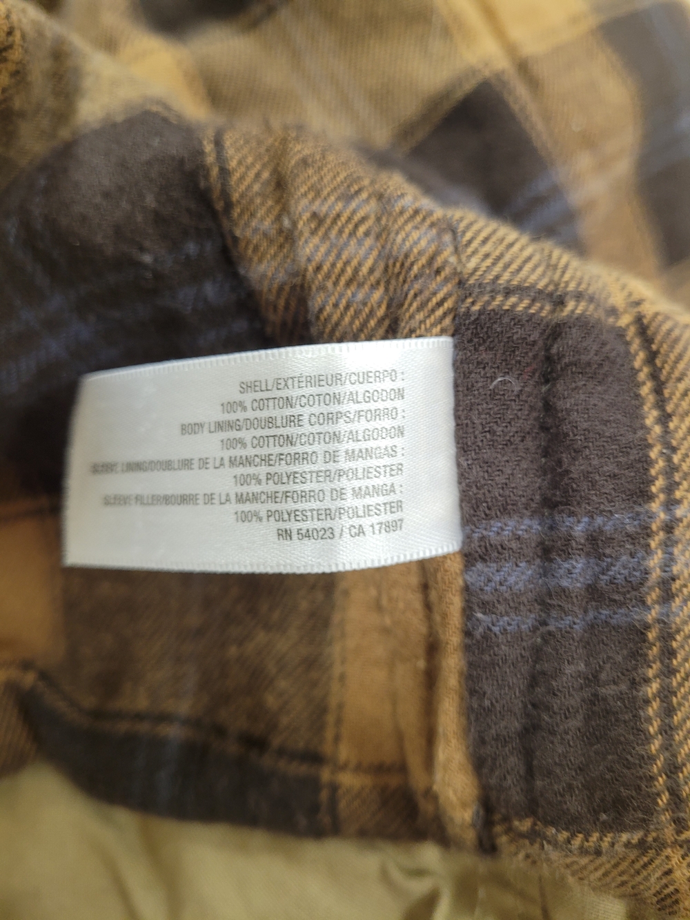 Old Navy Men's Khaki Field Jacket with Dark Brown Collar - Picture 7 of 7